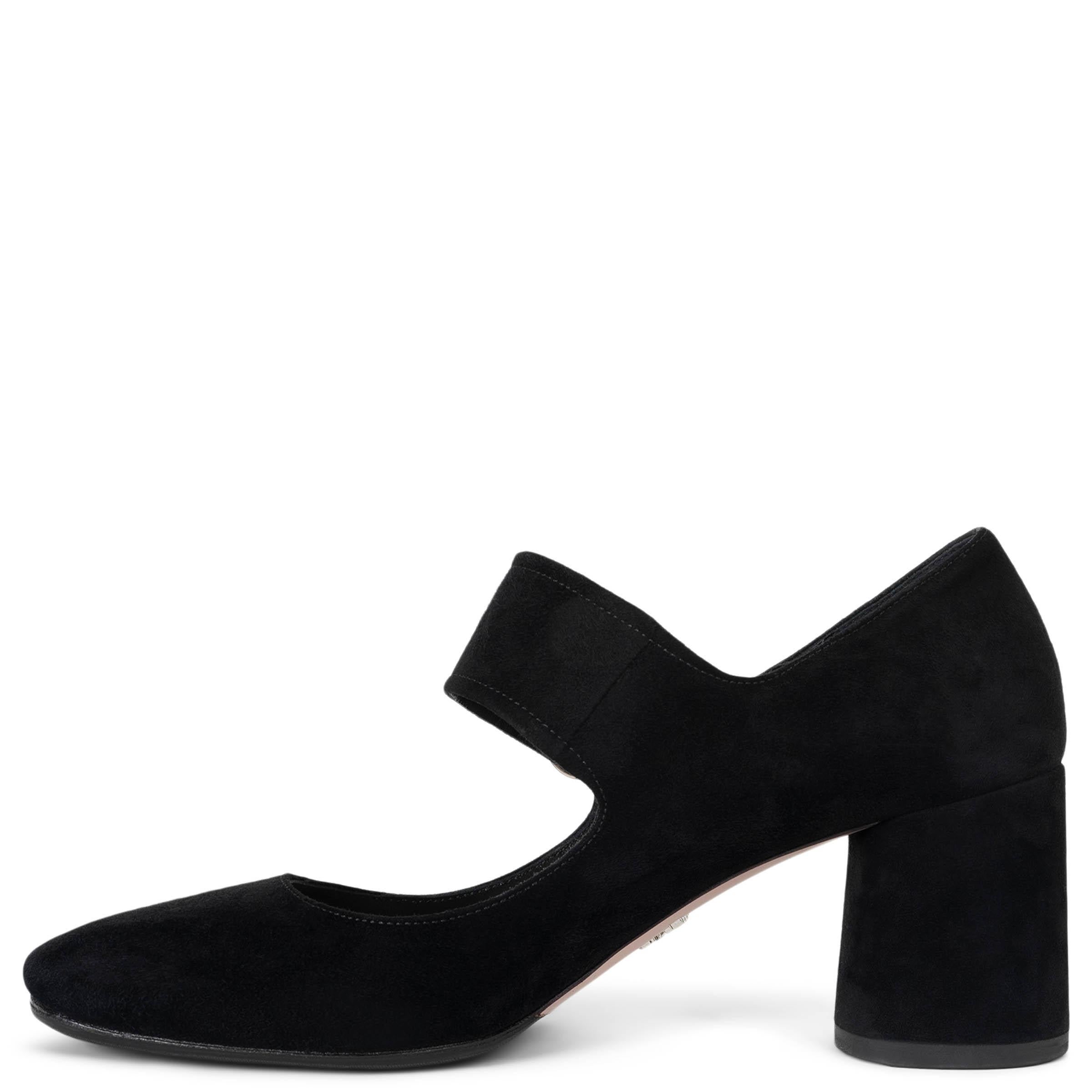 PRADA ante negro FLOR EMBELLECED MARY JANE Bombas Zapatos 39 Negro en venta