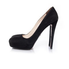 Prada, Black suede platform pumps