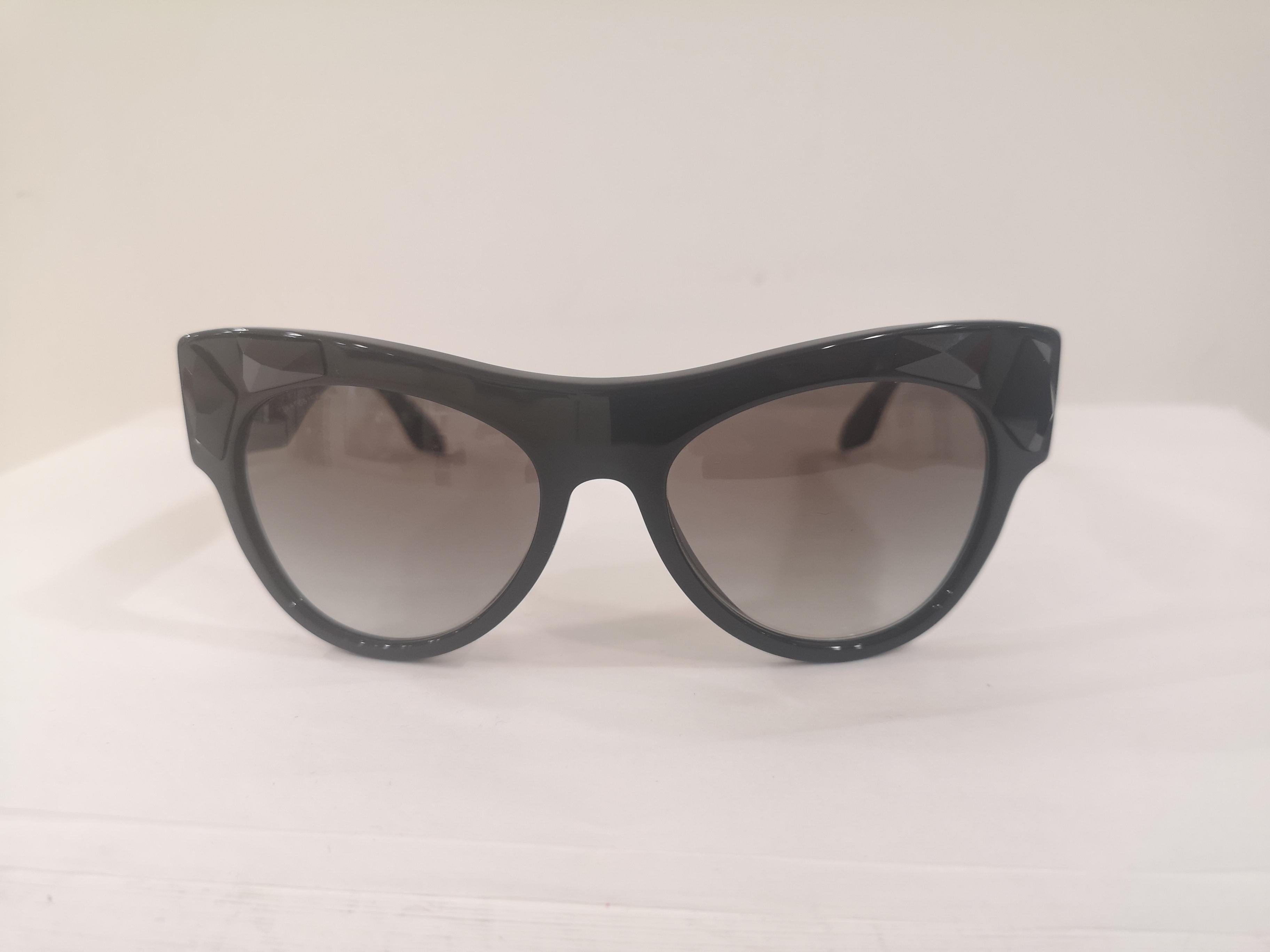 Black Prada black swarovski sunglasses NWOT For Sale