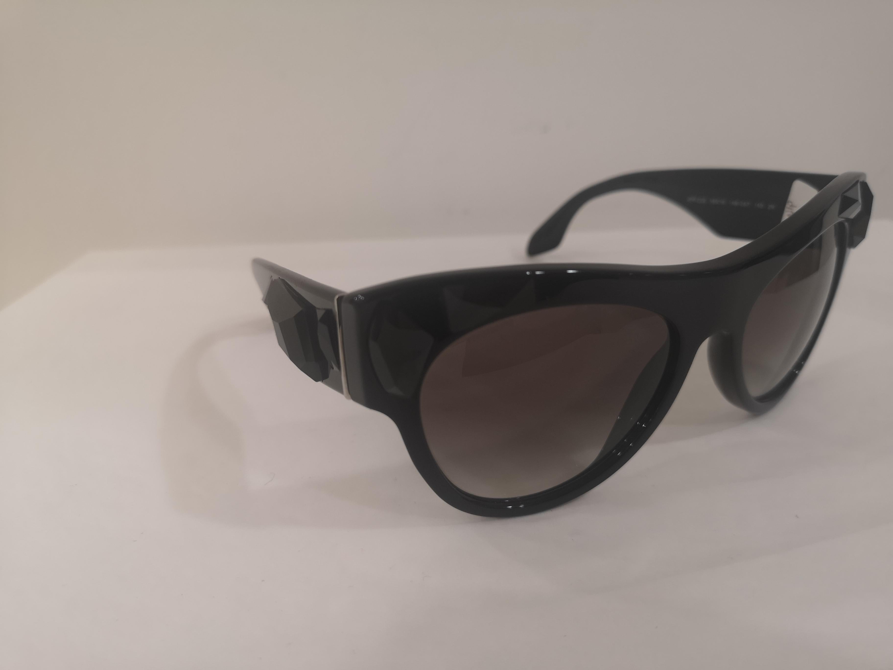 Prada black swarovski sunglasses NWOT For Sale 3
