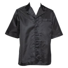 Prada Black Synthetic Safari Bowling Shirt XL
