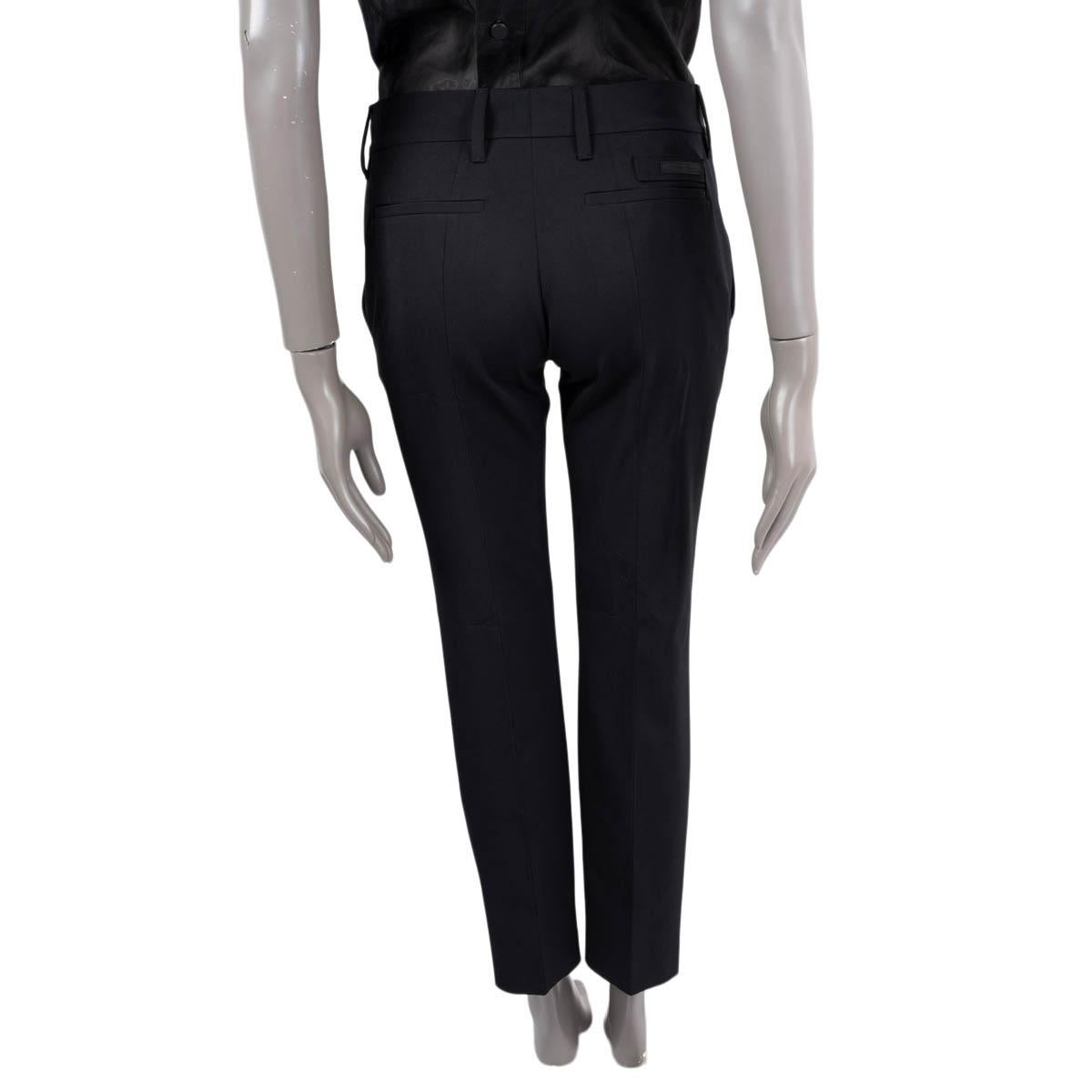 Black PRADA black Technical Stretch Fabric TAPERED Pants 38 XS For Sale