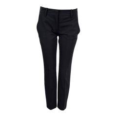 PRADA black Technical Stretch Fabric TAPERED Pants 38 XS