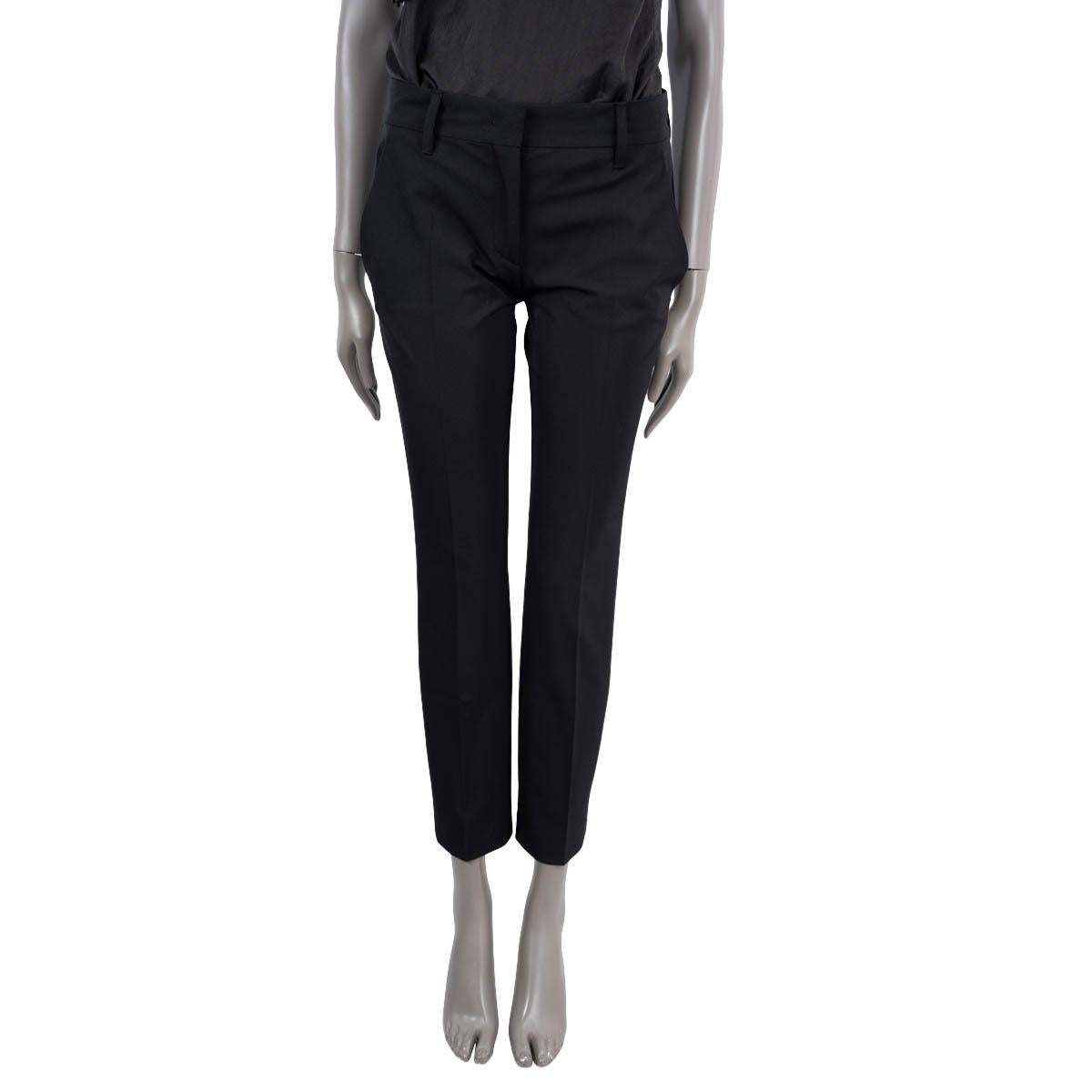 PRADA black Technical Stretch Fabric TAPERED Pants 38 XS For Sale