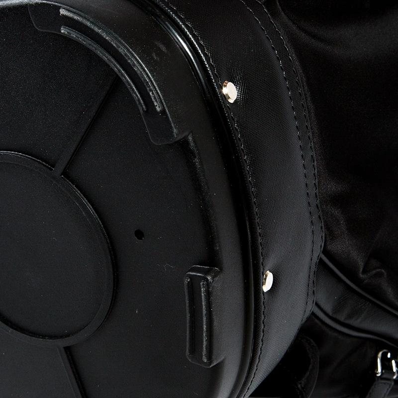 Prada Black Tessuto and Saffiano Leather Golf Bag 3