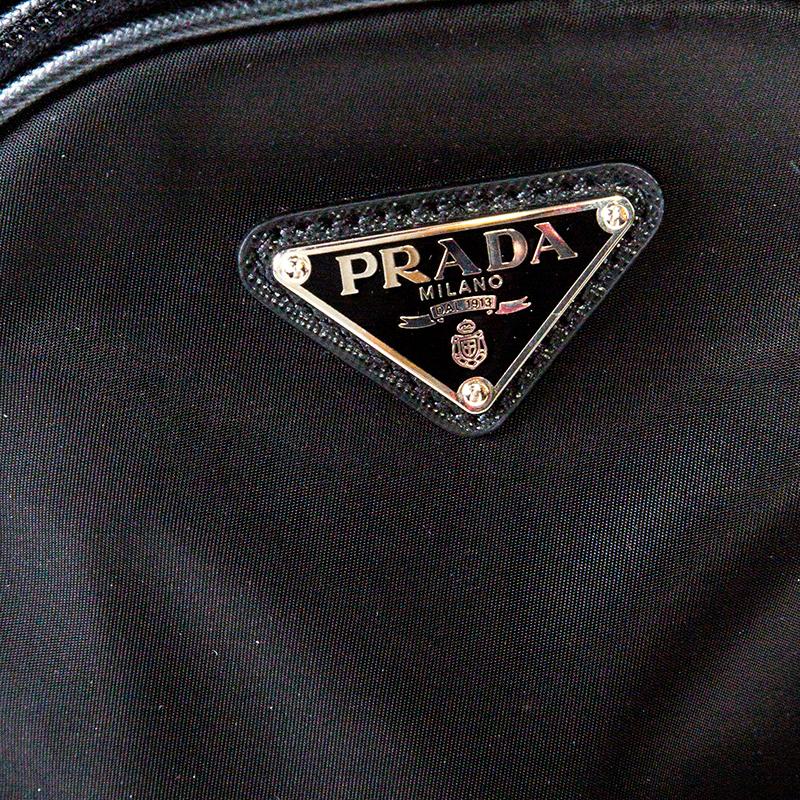 Men's Prada Black Tessuto and Saffiano Leather Golf Bag