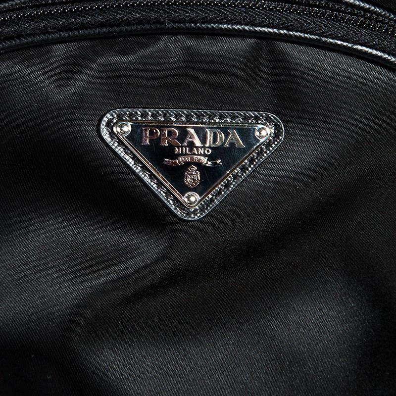 Women's Prada Black Tessuto and Saffiano Leather Golf Bag