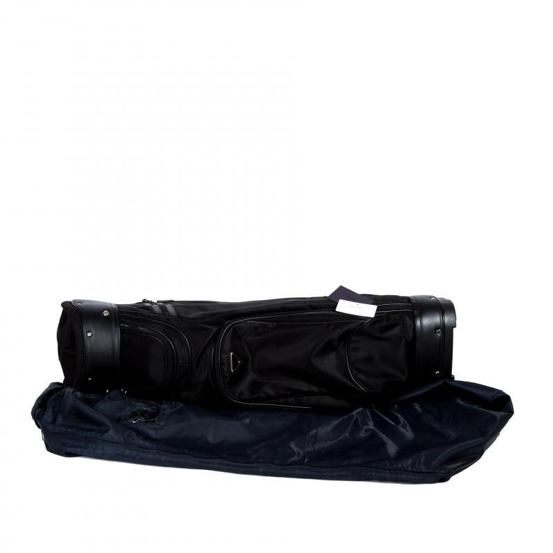 Prada Black Tessuto and Saffiano Leather Golf Bag 1