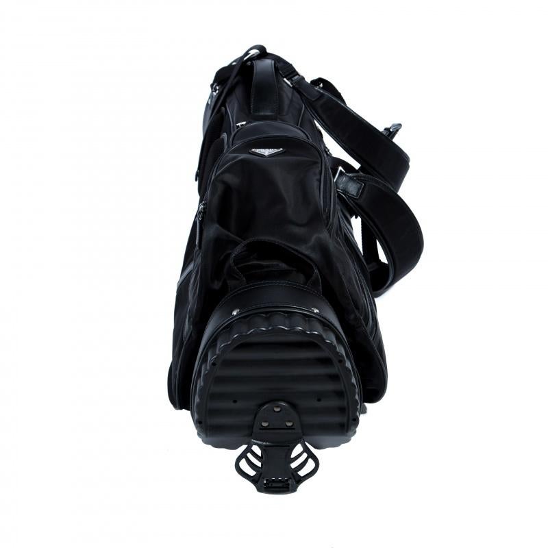Prada Black Tessuto and Saffiano Leather Golf Bag 3