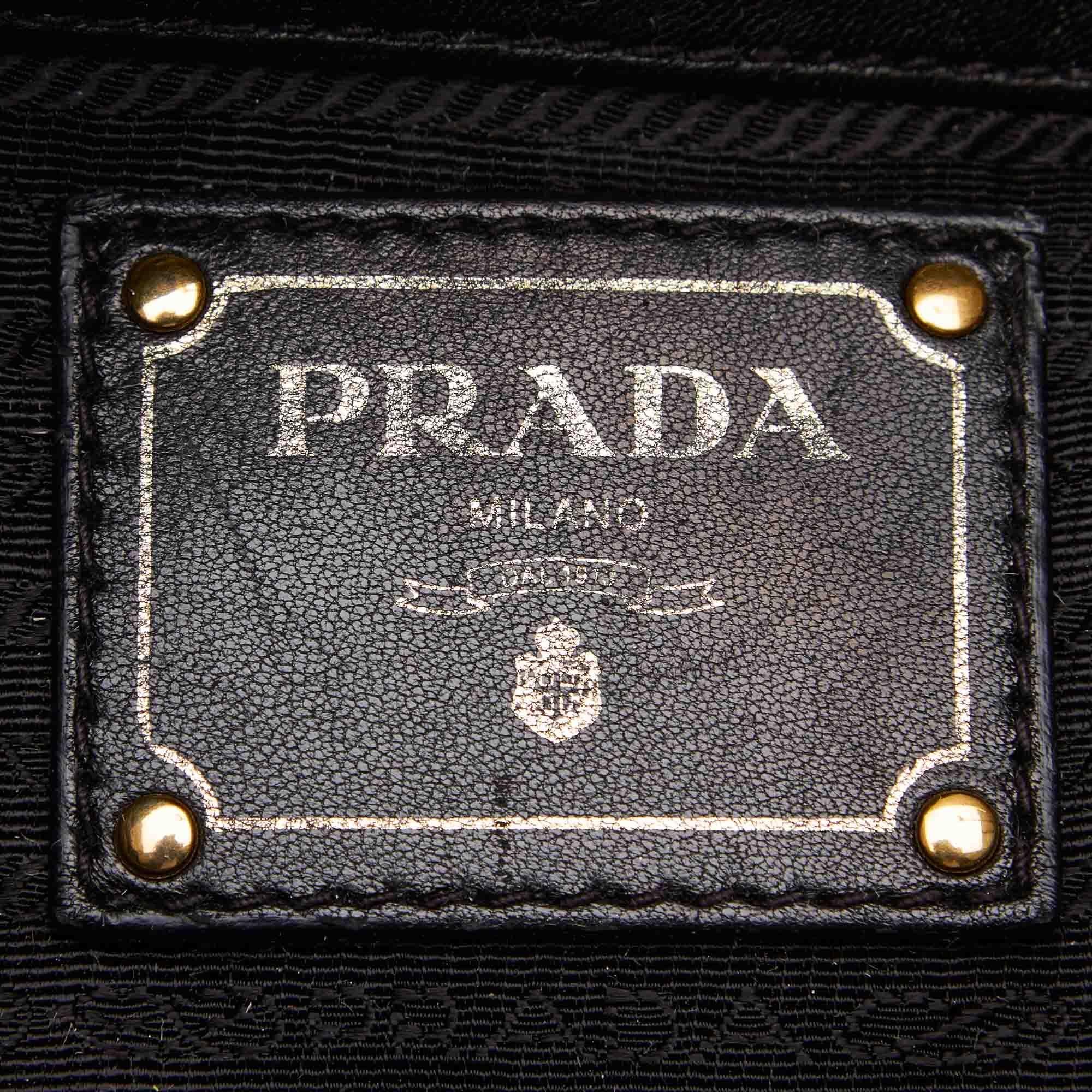 Prada Black Tessuto Canapa Nylon Hobo Bag 1