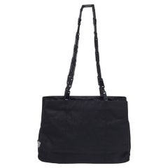 Prada Black Tessuto Chain Shoulder Bag