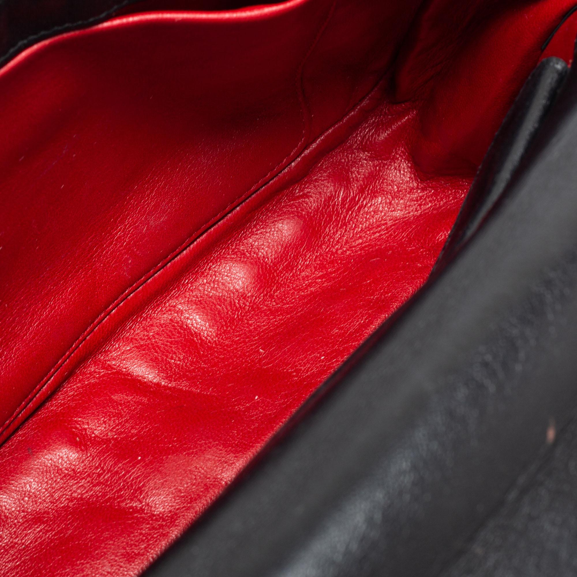 Prada Black Tessuto Gaufre Nylon Flap Chain Shoulder Bag 6