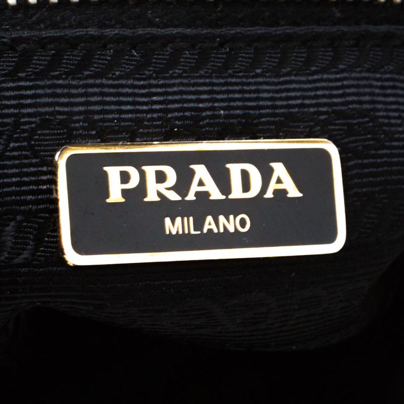 Prada Black Tessuto Nylon and Leather Crossbody Bag 6
