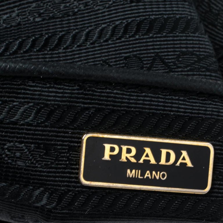 Prada Black Tessuto Nylon and Leather Crossbody Bag For Sale 6