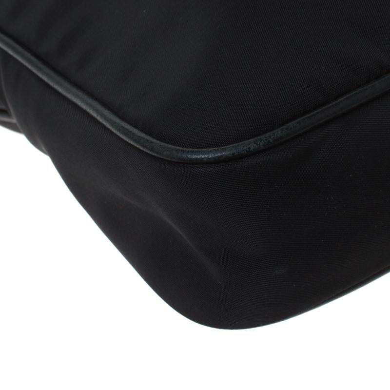 Prada Black Tessuto Nylon and Leather Crossbody Bag 2