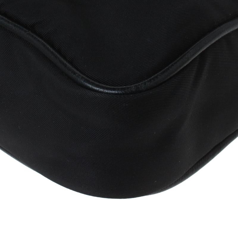 Prada Black Tessuto Nylon and Leather Crossbody Bag 3