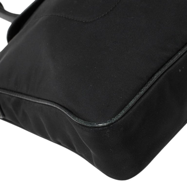 Prada Black Tessuto Nylon and Leather Crossbody Bag For Sale 4
