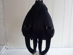 Prada Schwarz Tessuto Nylon und Lederbesatz Rucksack mit Echtheitskarte