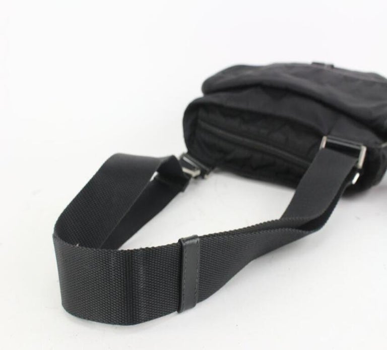 Prada Belt Bag Nylon Brand Body Bag Black Mens Women Unisex with Tracking