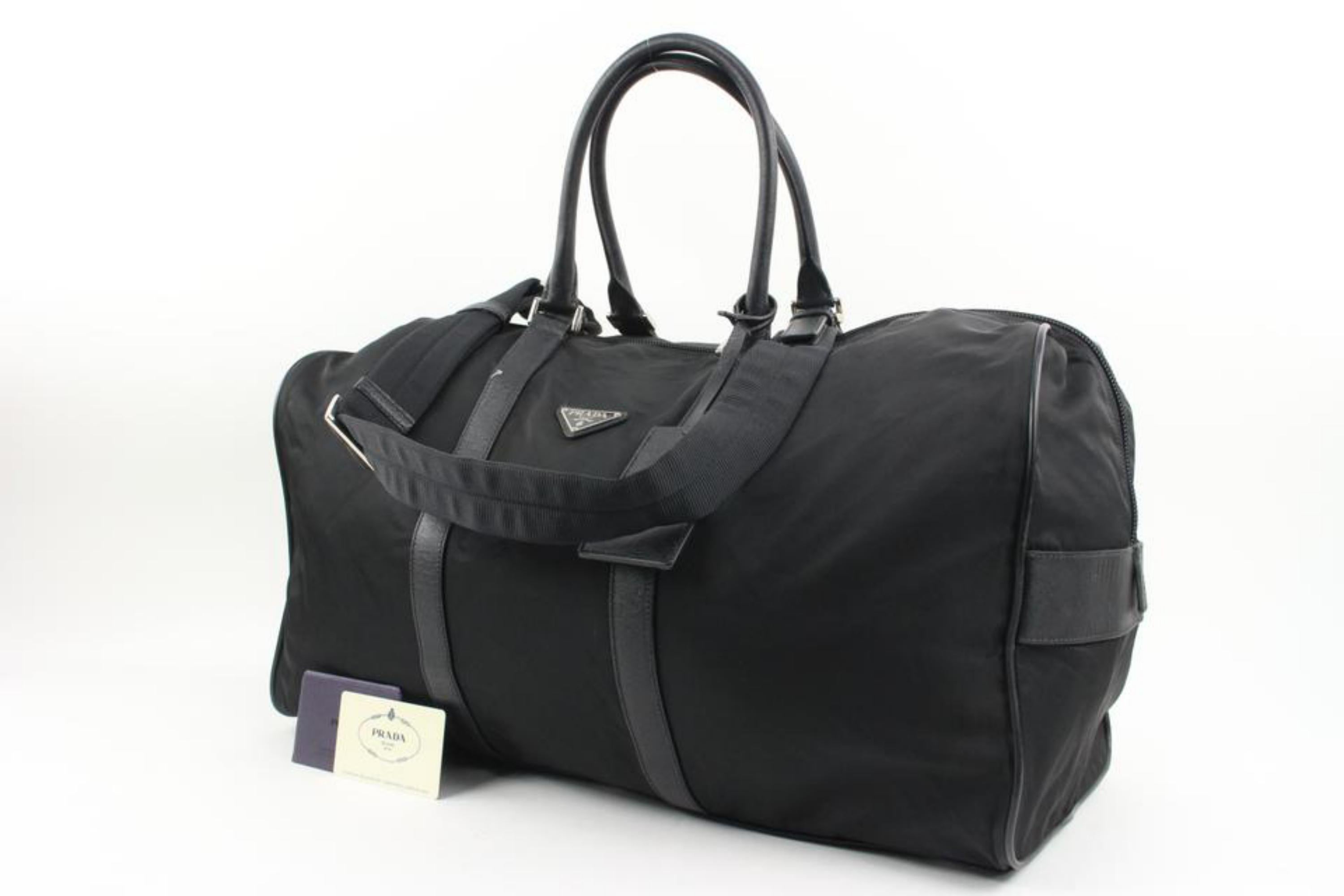 Prada Black Tessuto Nylon Boston Duffle Bag 88p225s 5