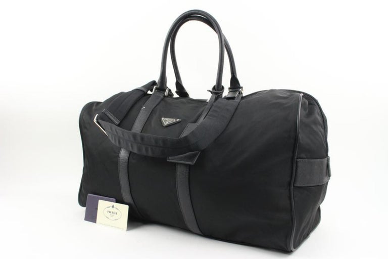 Prada Black Tessuto Nylon Boston Duffle Bag 88p225s at 1stDibs | prada  duffle bag, prada boston bag nylon, prada nylon boston bag