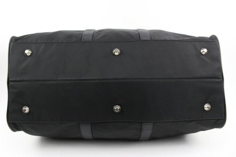 Prada Black Tessuto Nylon Boston Duffle Bag 88p225s