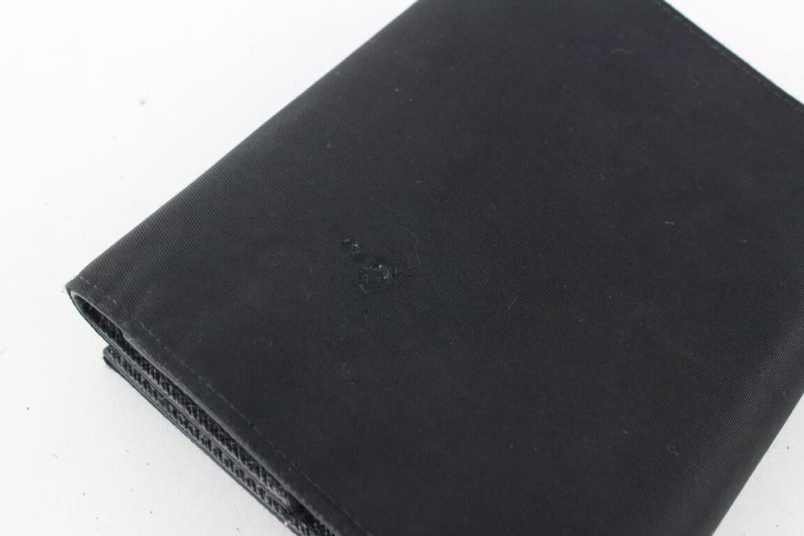 Prada Black Tessuto Nylon Compact Trifold Wallet 544pr611 3
