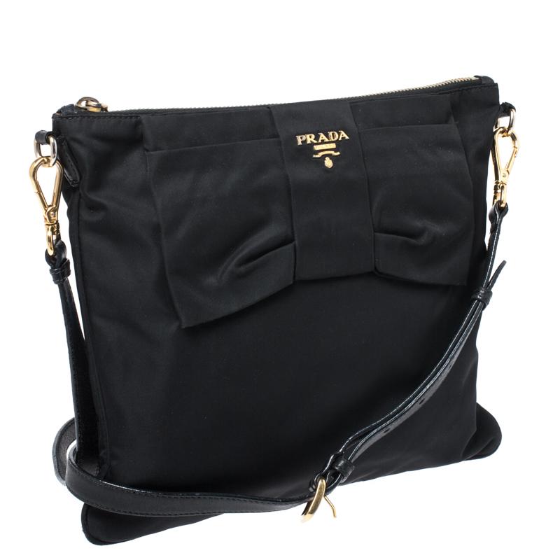 Women's Prada Black Tessuto Nylon Crossbody Bag