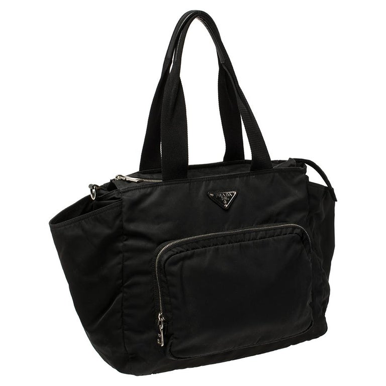 Prada Black Tessuto Nylon Diaper Bag at 1stDibs | prada diaper bag ...