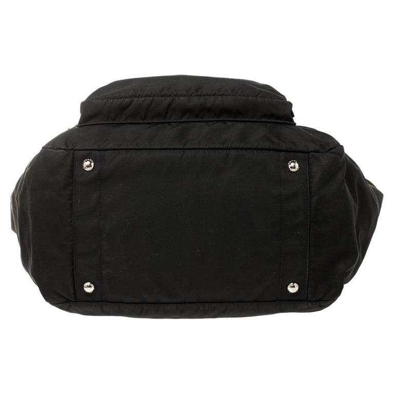 PRADA Tessuto Nylon Vela Diaper Bag Black 1295236