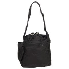 Prada Black Tessuto Nylon Drawstring Shoulder Bag