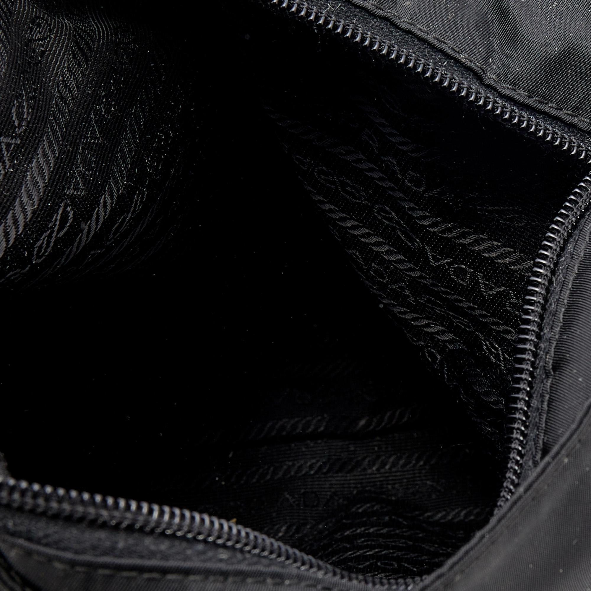 Prada Black Tessuto Nylon Messenger Bag 3