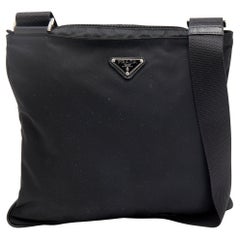 Used Prada Black Tessuto Nylon Messenger Bag