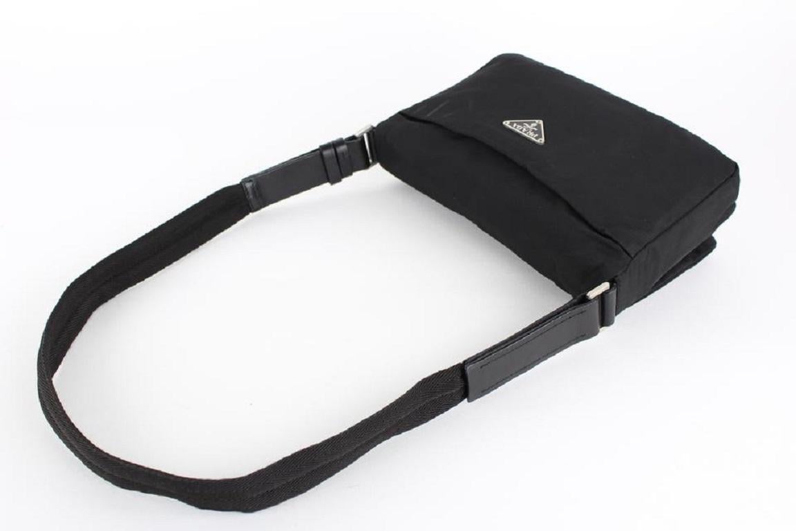 Women's Prada Black Tessuto Nylon Messenger Shoulder bag 4PR1018