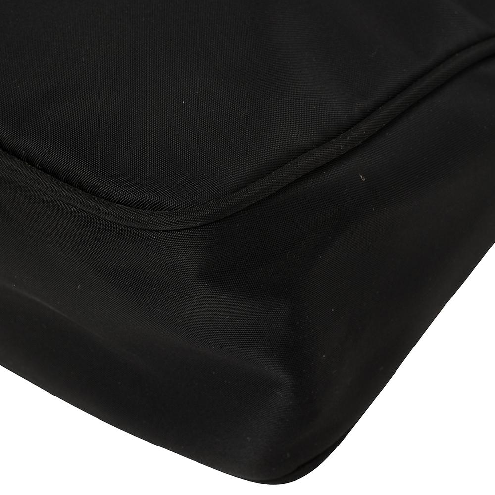 Prada Black Tessuto Nylon Necessaire Pochette Bag 2
