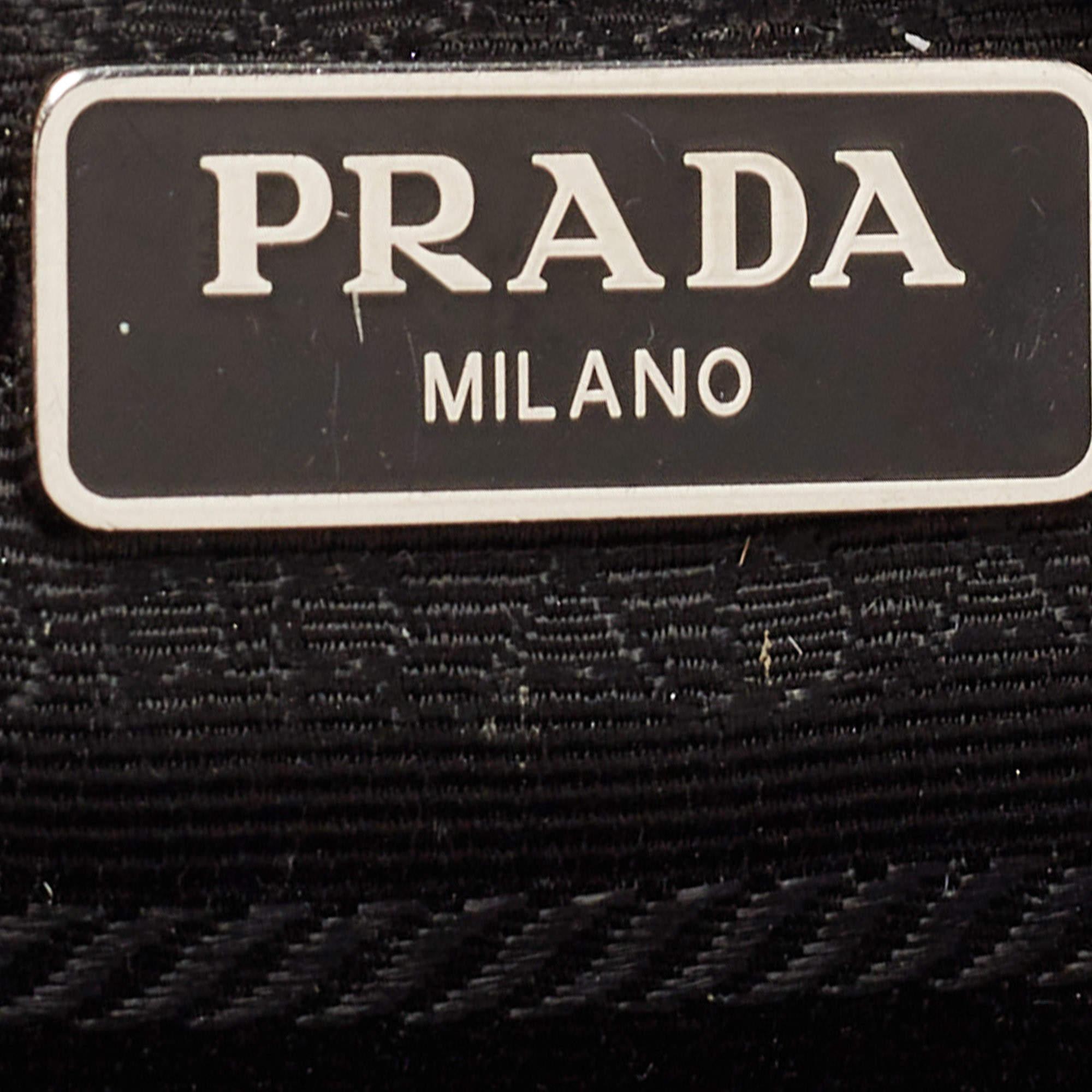 Prada Black Tessuto Nylon Re-Edition 2000 Baguette Bag 9