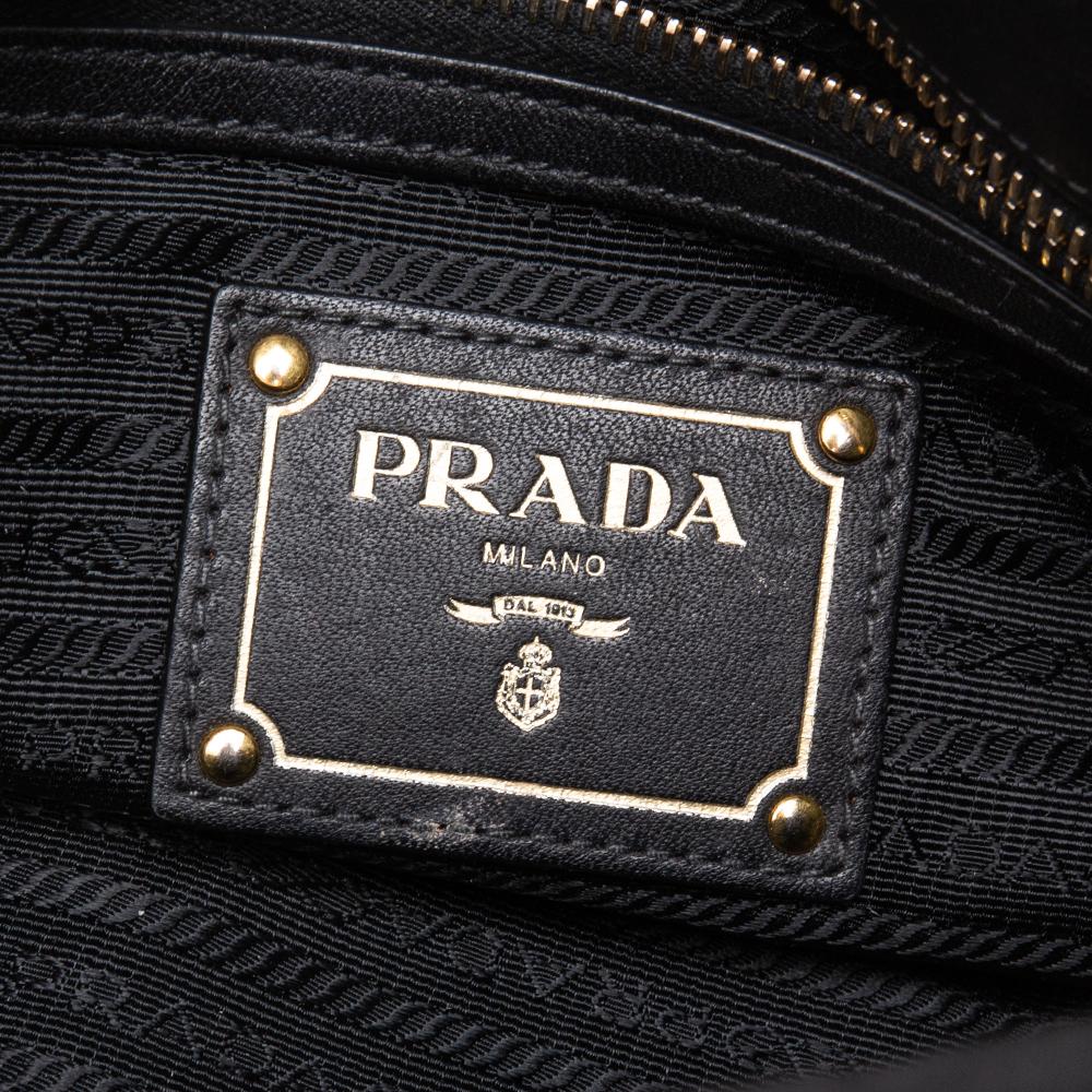 Prada Black Tessuto Nylon Satchel Bag 1