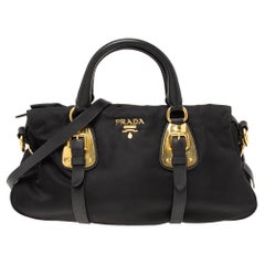 Used Prada Black Tessuto Nylon Satchel Bag