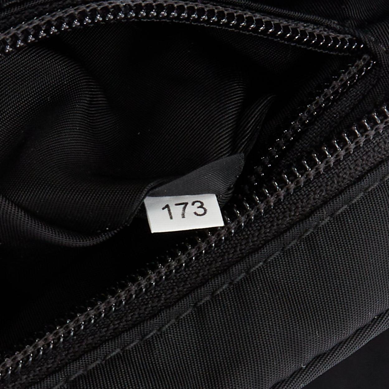 PRADA black tessuto nylon silver triangle plate crossbody waist bum bag 6