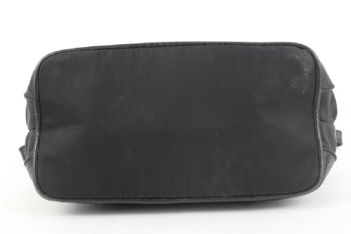 Prada Black Tessuto Nylon x Leather Mini Hobo Bag 1pr114 3