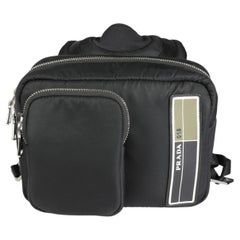 Prada Black Tessuto Pocket Nylon Technical Backpack