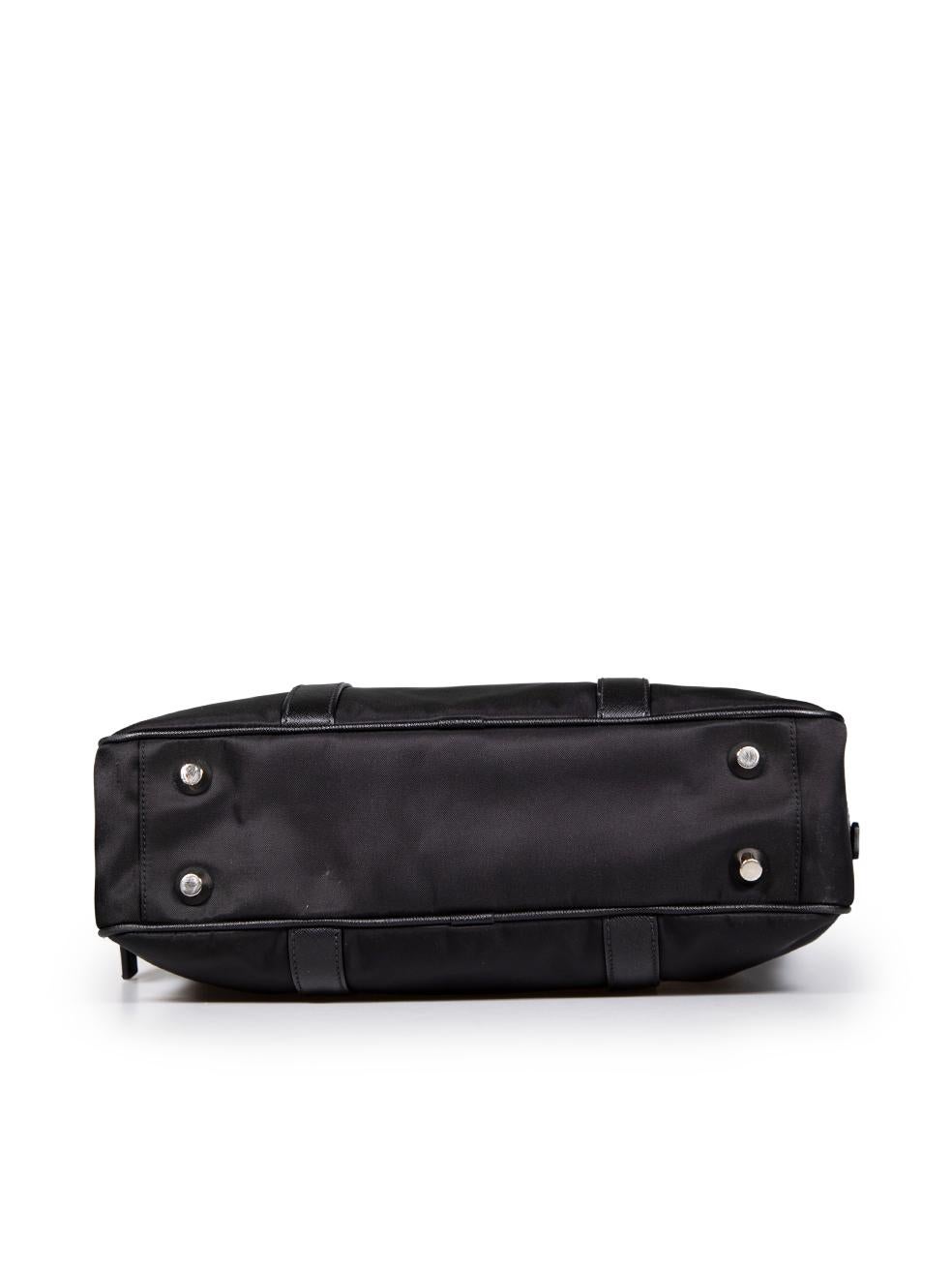 Women's Prada Black Tessuto Saffiano Trim Handbag For Sale