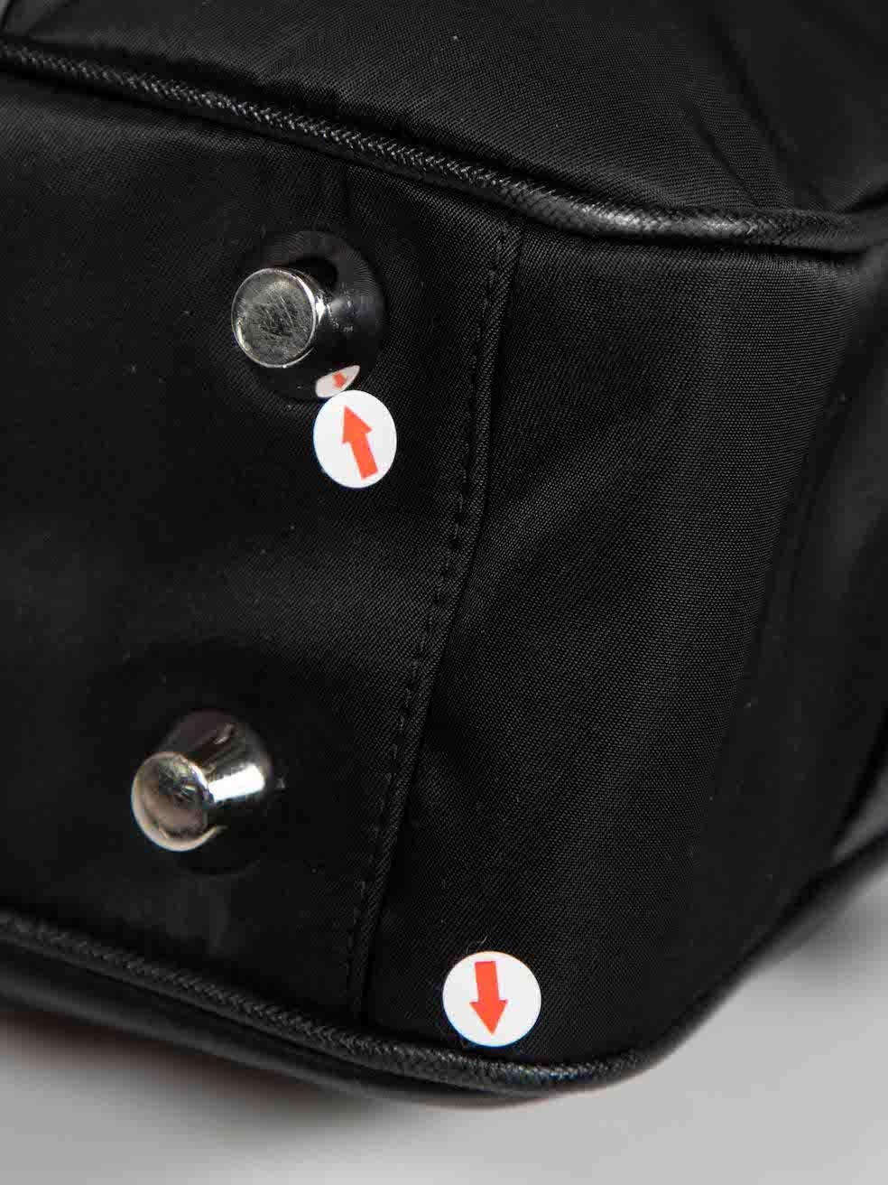 Prada Black Tessuto Saffiano Trim Handbag For Sale 2