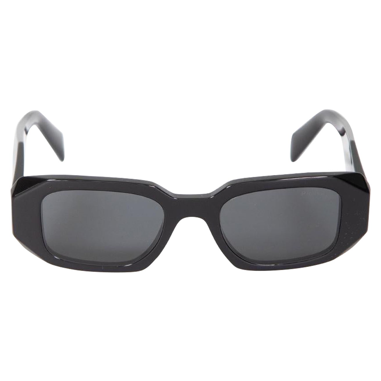 Prada Black Tinted Rectangular Frame Sunglasses