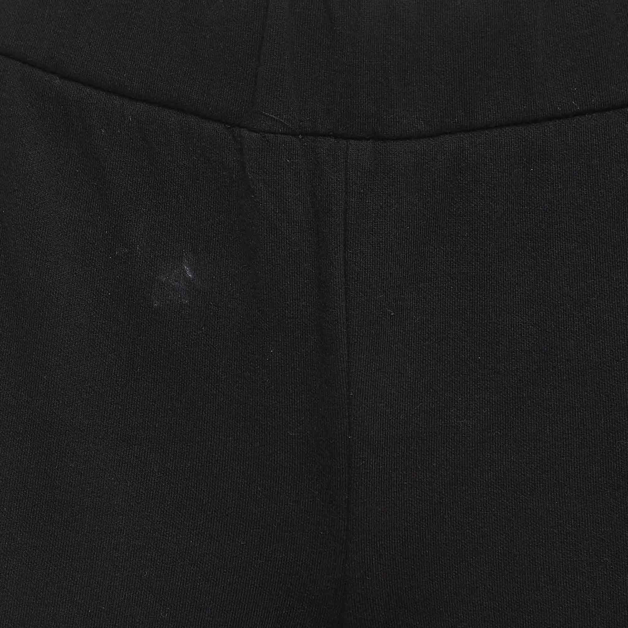 Noir Prada Joggers noirs en tricot de coton avec appliques triangulaires M en vente