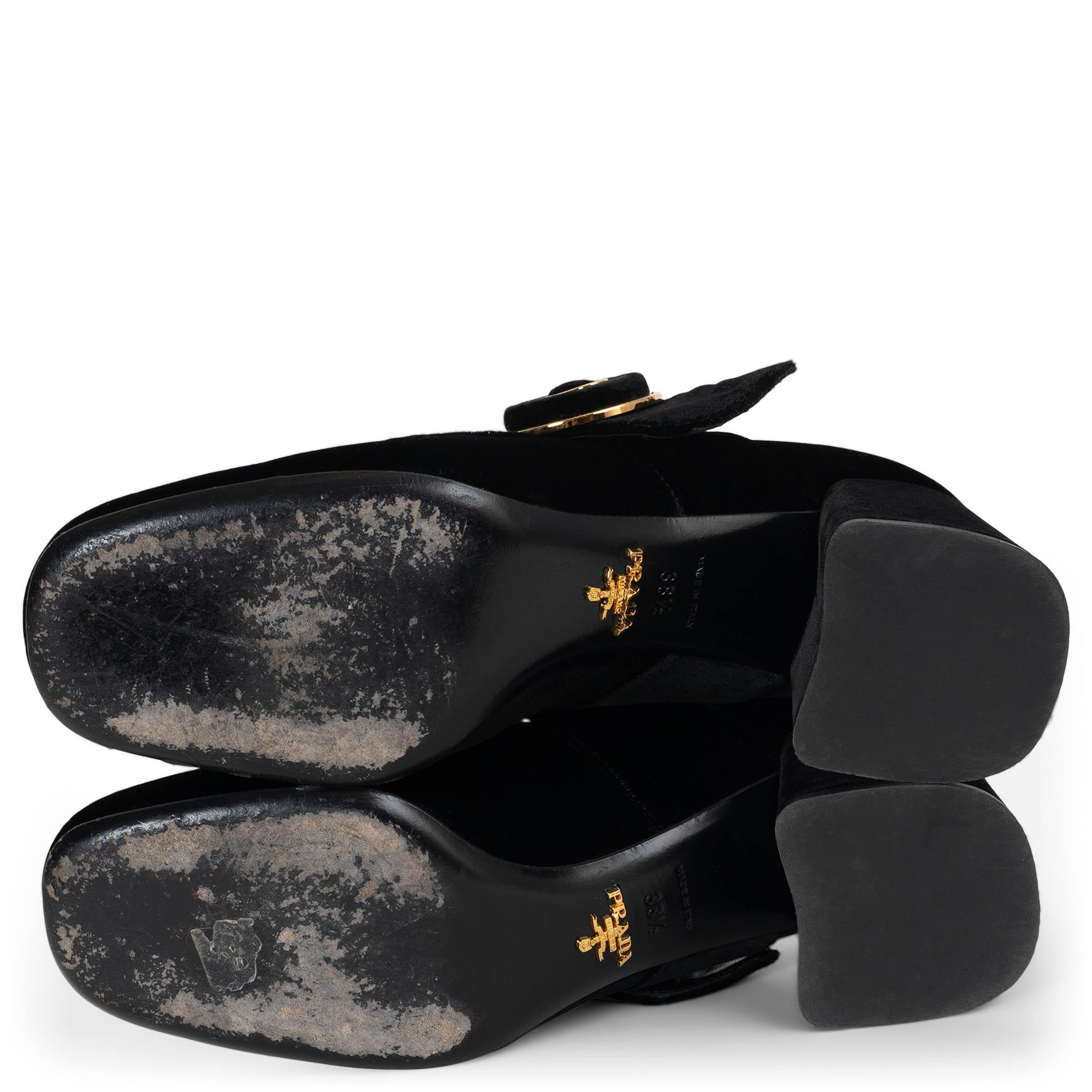 PRADA terciopelo negro 2017 Zapatos MARY JANE 38.5 en venta 3