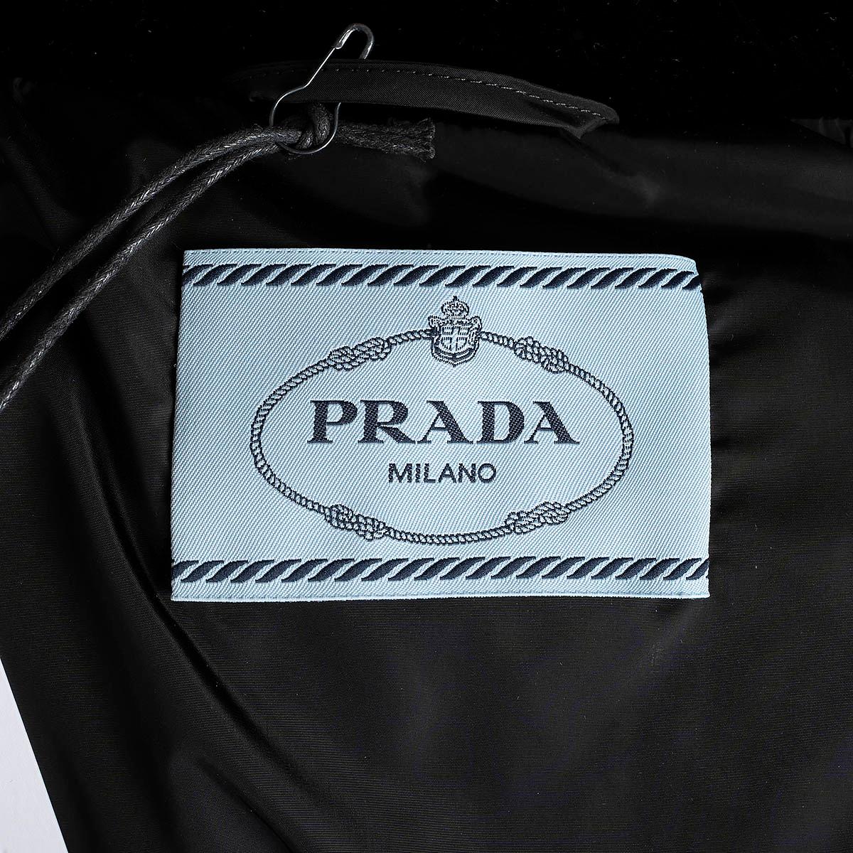 PRADA black velvet 2022 CONVERTIBLE DOWN Vest Jacket 42 M 4