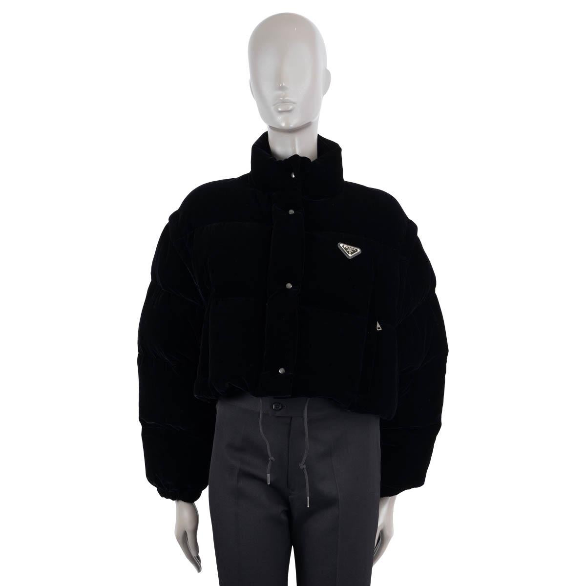 prada velvet puffer jacket