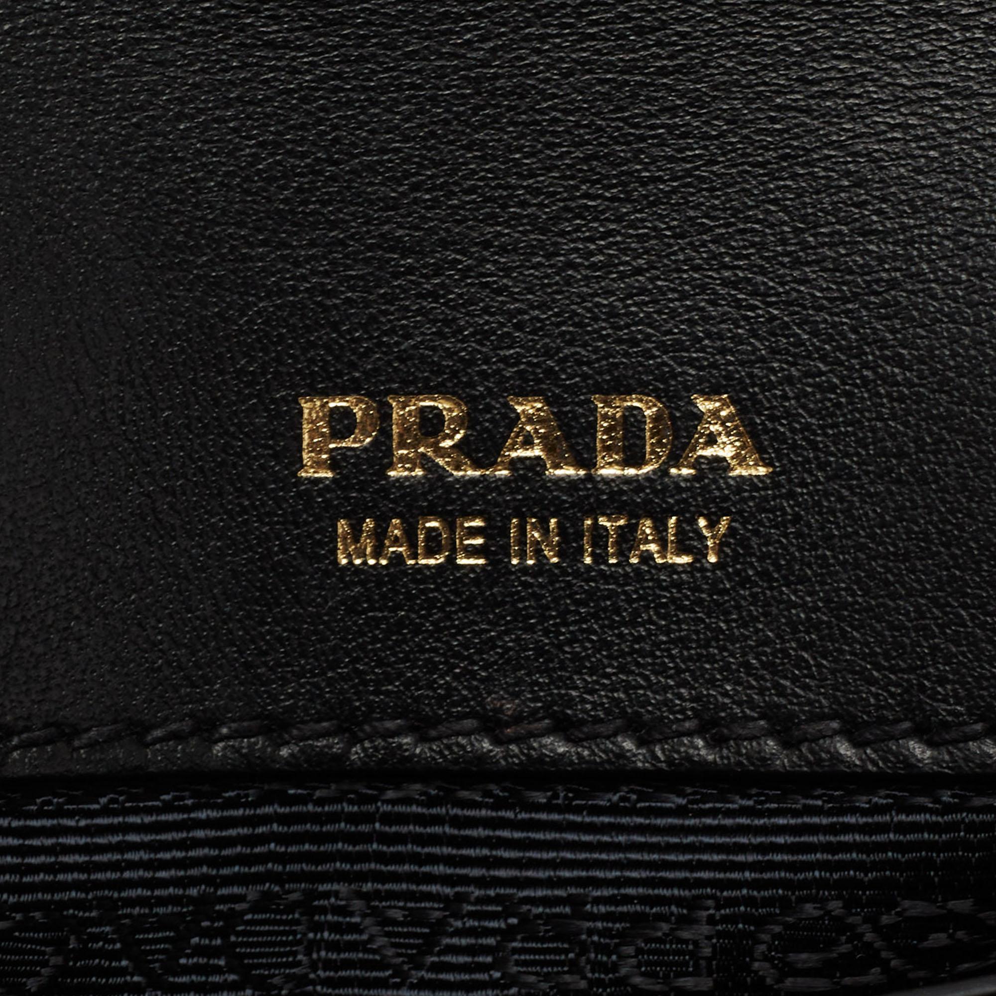 Prada Black Velvet and Leather Corsaire Chain Belt Bag 3