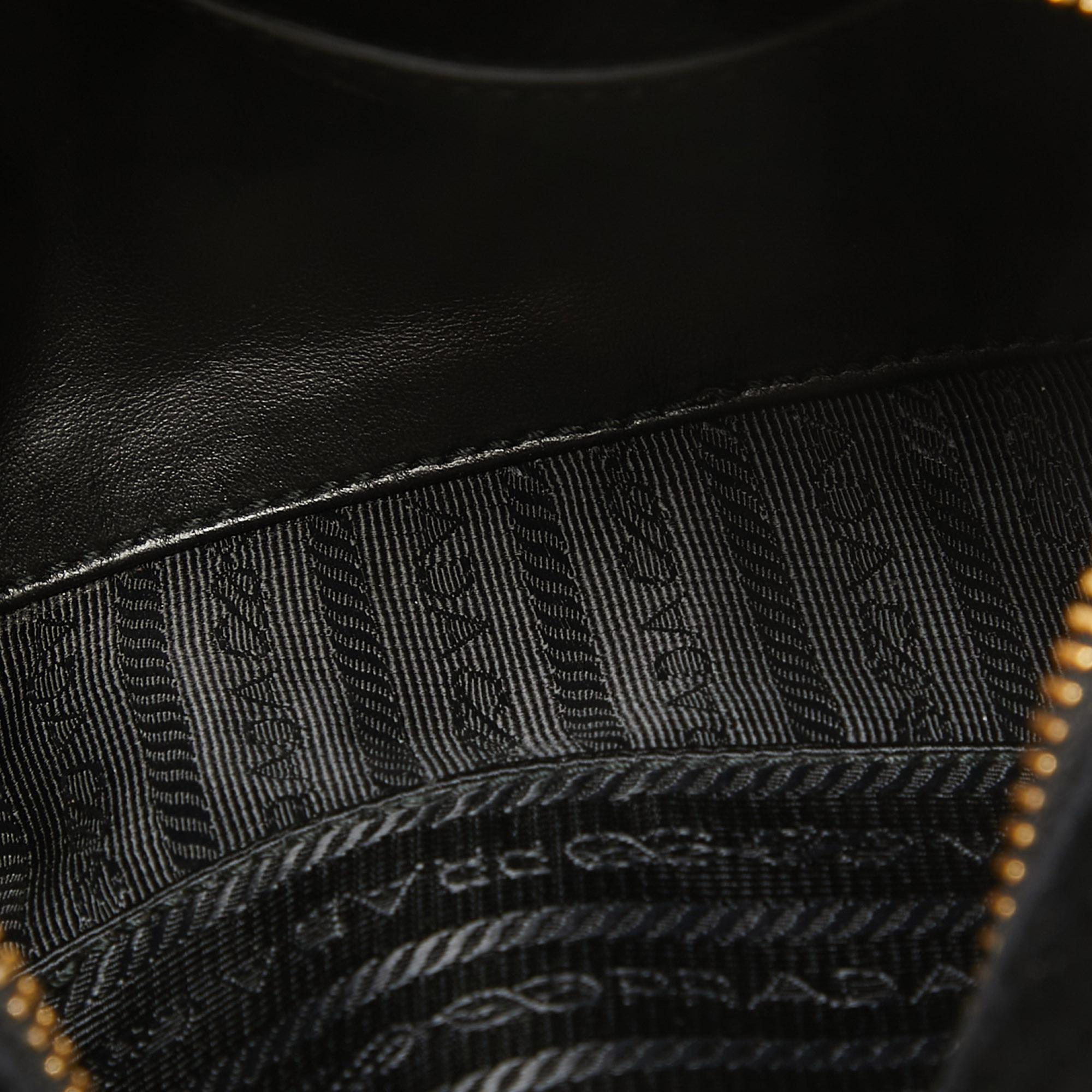 Prada Black Velvet and Leather Velluto Belt Bag 6